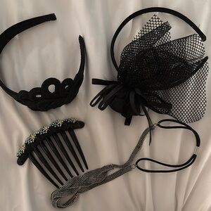 Lot of 4 Black Women's Hair Accessories
